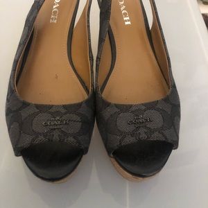 Coach cork wedge sandals!